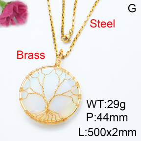 Natural Opal Fashion Necklace  F3N402940vhhl-Y008