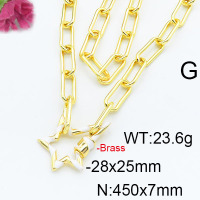 Fashion Brass Necklace  F6N300152bhia-J07