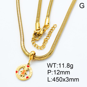 SS Necklace  3N3000505bhia-908