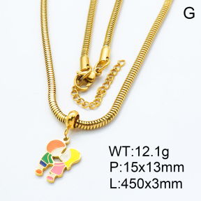 SS Necklace  3N3000507bhia-908