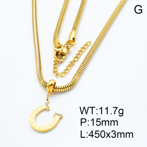 SS Necklace  3N4001126bhil-908