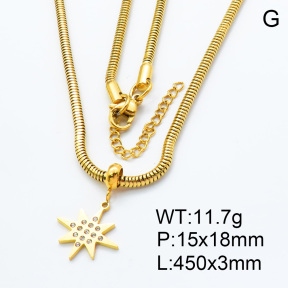 SS Necklace  3N4001128bhil-908