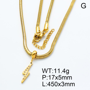 SS Necklace  3N4001134bhil-908