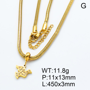 SS Necklace  3N4001140bhil-908