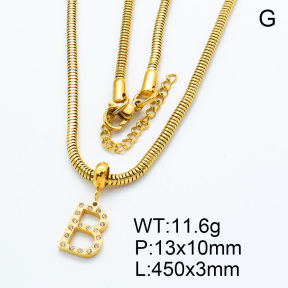 SS Necklace  3N4001144bhil-908