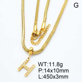 SS Necklace  3N4001156bhil-908