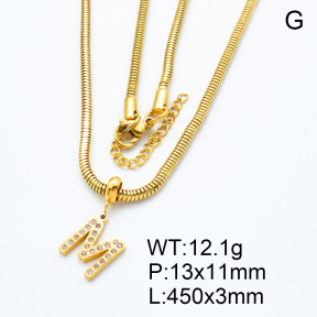 SS Necklace  3N4001166bhil-908