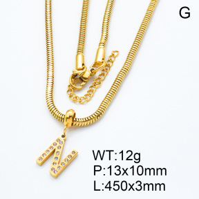 SS Necklace  3N4001168bhil-908