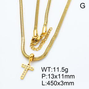 SS Necklace  3N4001180bhil-908
