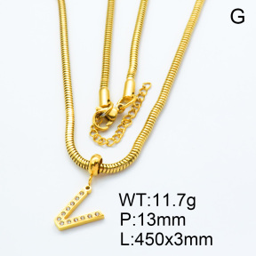 SS Necklace  3N4001184bhil-908