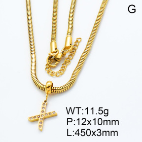 SS Necklace  3N4001188bhil-908