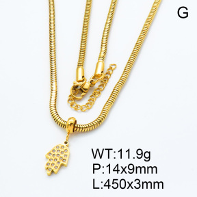 SS Necklace  3N4001196bhil-908