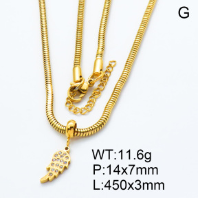 SS Necklace  3N4001198bhil-908