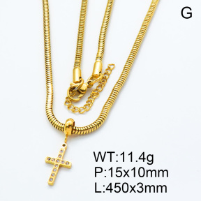 SS Necklace  3N4001200bhil-908