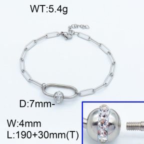 SS Bracelet  3B4002032vbpb-908