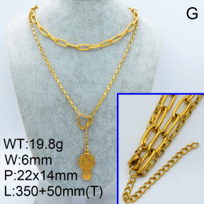 SS Necklace  3N2001359bhil-908