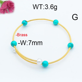 Fashion Brass Bangle  F6BA41357bbov-J111