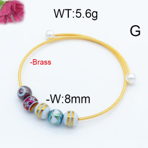 Fashion Brass Bangle  F6BA41369bbov-J111