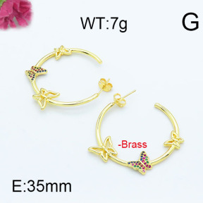 Fashion Brass Earrings  F6E402955vhha-J111