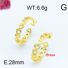 Fashion Brass Earrings  F6E402960vhha-J111
