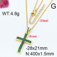 Fashion Brass Necklace  F6N402964bhva-J111