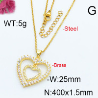Fashion Brass Necklace  F6N402967vbpb-J111