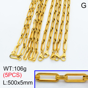 SS Necklace  3N2001468bkab-G023