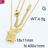 Fashion Brass Necklace  6N4002982ahjb-607