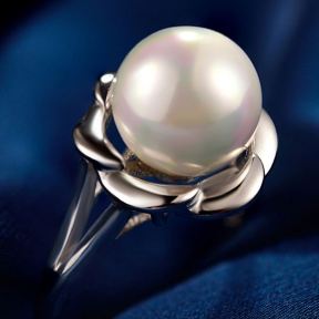 925 Silver Ring Weight: 2.7g Size: W：2mm,shell pearl：10mm  JR0168bika-M112 YJCJ004104
