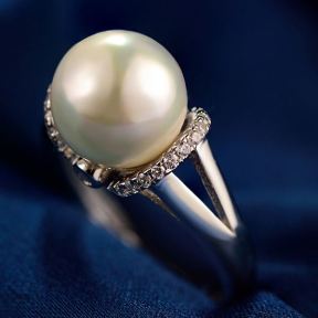 925 Silver Ring Weight: 3.1g Size: W：3mm,shell pearl：8mm  JR0169ainl-M112 YJCJ004105