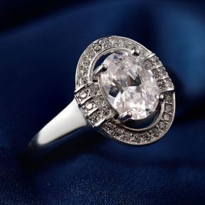 925 Silver Ring Weigth: 3.2g Size: W：3mm，Stone：7X5mm JR0190ajvb-M112 YJCJ004147
