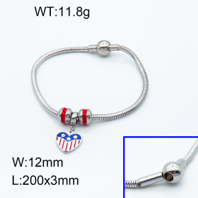 SS Bracelet  3B3002222vhll-066