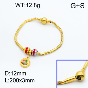 SS Bracelet  3B3002239vhmv-066