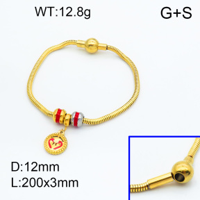 SS Bracelet  3B3002241vhmv-066