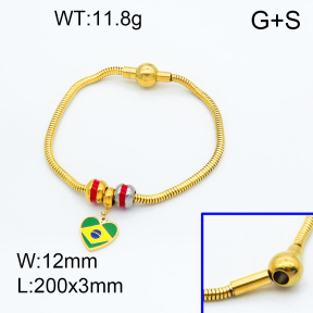 SS Bracelet  3B3002243vhmv-066