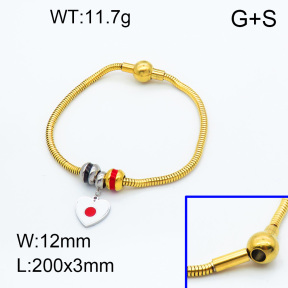 SS Bracelet  3B3002253vhll-066