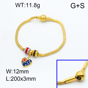 SS Bracelet  3B3002269vhmv-066