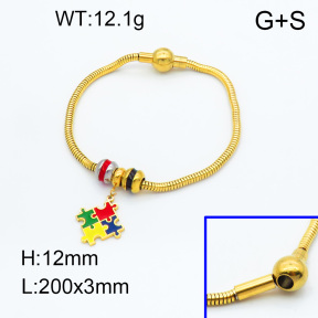 SS Bracelet  3B3002271vhmv-066