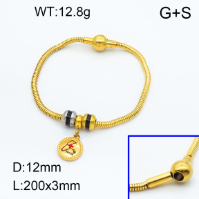 SS Bracelet  3B3002273vhmv-066