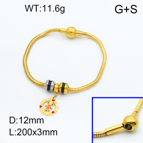 SS Bracelet  3B3002275vhmv-066