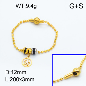 SS Bracelet  3B3002333vhkl-066