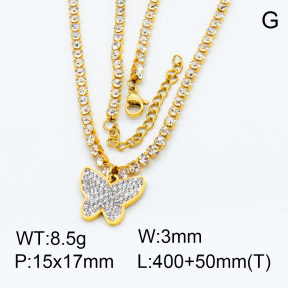 SS Necklace  3N4001321vhll-066