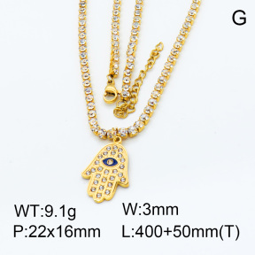 SS Necklace  3N4001323ahlv-066