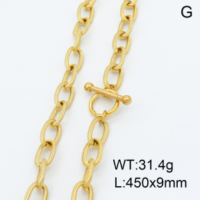 SS Necklace  3N2001560bhbl-908