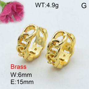 Fashion Brass Earrings  F3E200147vbpb-J40