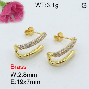 Fashion Brass Earrings  F3E401934ahjb-J40