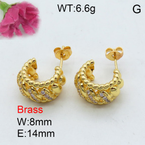 Fashion Brass Earrings  F3E401935bhia-J40