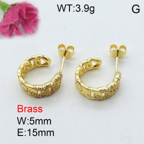 Fashion Brass Earrings  F3E401936bhia-J40