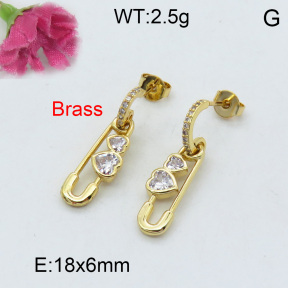 Fashion Brass Earrings  F3E401937ahjb-J40