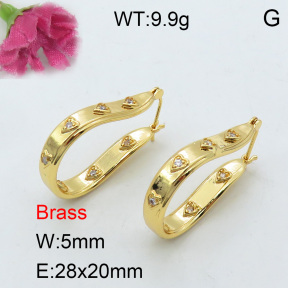 Fashion Brass Earrings  F3E401944vhkb-J40